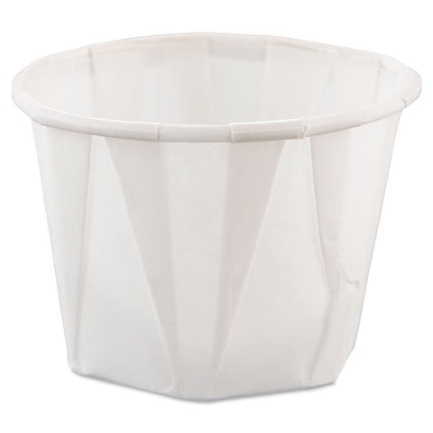 Solo SCC100 Paper Portion Cups 1oz White 250/Bag 20 Bags/Carton