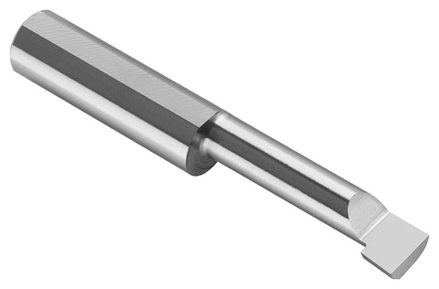 Micro 100 BBL-1801000 Boring Tool - Left Hand, .196" Min Bore Dia, 1" Max Bore Depth, .045" Proj, .055" Offset, .006" Radius, 1/4" Shank Dia, 2-1/2" OAL, Uncoated
