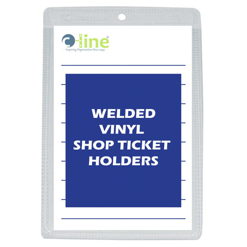 C-Line Vinyl Shop Ticket Holders, Both Sides Clear, 5 x 8 Inches, 50 per Box, (80058)