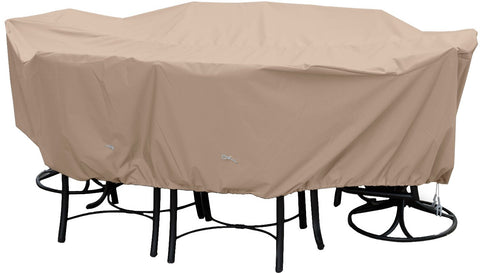 KoverRoos Weathermax 49484 X-Large High Back Dining Set Cover, 121 by 86 by 34-Inch, Toast