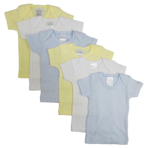 bambini Boys Pastel Variety Short Sleeve Lap T-Shirts 6 Pack
