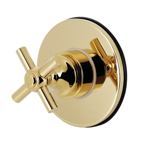 Kingston Brass KS3032EX Elinvar Single-Handle Three-Way Diverter Valve with Trim Kit, Polished Brass