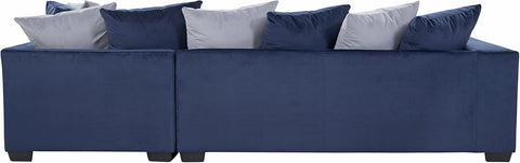 American Furniture Classics 8-A317V8-K Casual Comfort Sectional Sofa in Blue