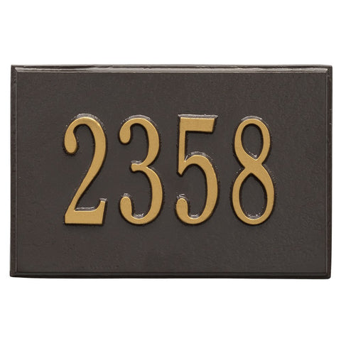 Whitehall Products 1426OG Wall Mailbox Plaque with One Line, French Bronze