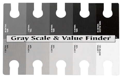 Color Wheel The Company Gray Scale & Value Finder-4"X6"