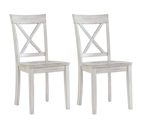 Boraam Jamestown Dining Chair, Set of 2, Antique White