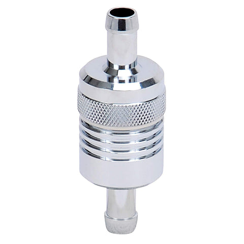 Edelbrock Russell 645120 Chrome Aluminum Street Fuel Filter