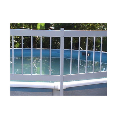 Blue Wave 24-inch Above Ground Pool Fence Kit for Privacy & Safety, 3 Sections – Made with Sturdy, Weather-Resistant Vinyl & Mounting Brackets – Easy to Install Above Ground Pool Accessories – White