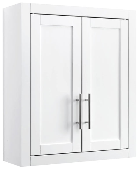 Crosley Furniture Savannah Wall Mounted Bathroom Storage Medicine Cabinet with Shelves, White