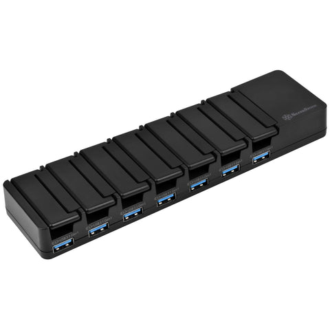 36W 7 port USB Type-A 3.1 Gen 1 charging station and data transfer station for multiple device support up to 2.4A include multinational adapter socket