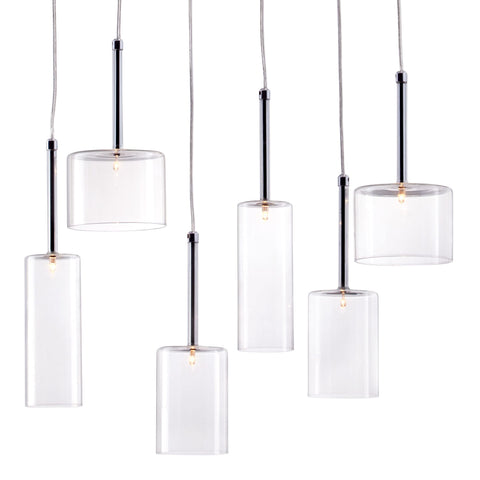 Zuo Hale Ceiling Lamp Clear, Chrome Ceiling Lamp, Modern Style, Hardwired Standard Bracket, mounting hardwares Included, Steel, Lighting Ceiling Lamps, 21.7" W x 5.5" D x 13" H