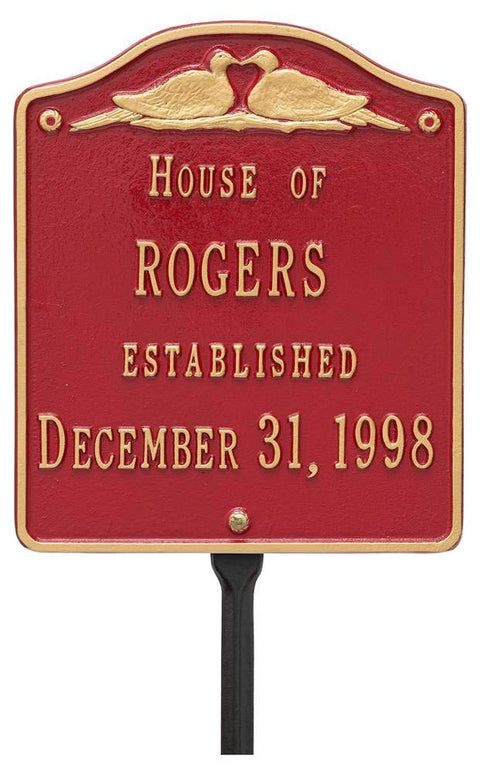 Wedding Plaque - Standard Lawn - Two Line