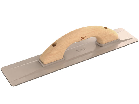 Bon Tool Bevel End Cast Magnesium Float - 16-inch X 3-1/2-inch With Wood Handle