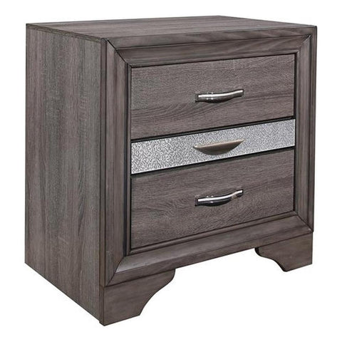 Global Furniture USA Seville Nightstand in Gray Nighstand