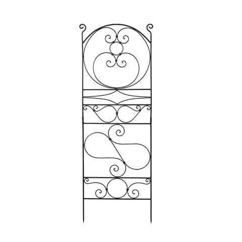 Achla Designs FT-28 Ferro Firenze II Wrought Iron Garden Trellis, 84-in, Roman Bronze