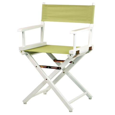 Casual Home 200-01/021-91 18" White Frame-Sage Canvas Director Chair Classic Height, WhiteFrame