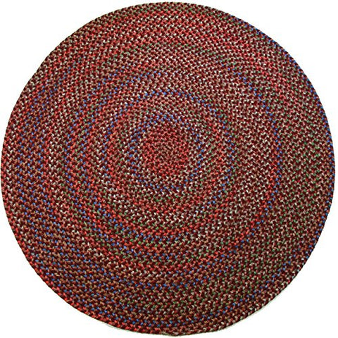 Rhody Rug Katie KA43 Burgundy 8' x 11' Oval - Braided Area Rug, Home Decor, Floor Mat or Bedroom Rug - Easy Care, Ideal for High Traffic Areas in Hallway and Living Room - Made in USA
