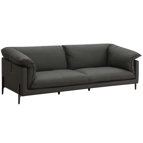 Tadi Loveseat Black Top Grain Leather