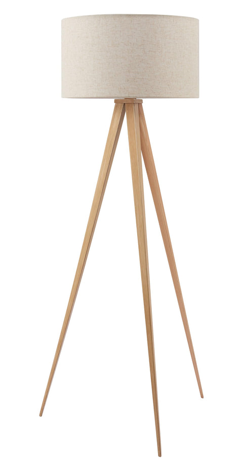 Zuo Imperial Floor Lamp Beige & Natural, White Floor Lamp, Modern Style, Works with dimmer (Dimmer Not Included), PVC, Lighting Floor Lamps, 23" W x 23" D x 58.9" H