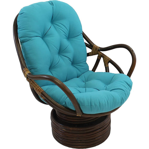 International Caravan Furniture Piece Swivel Rocker with Twill Cushion