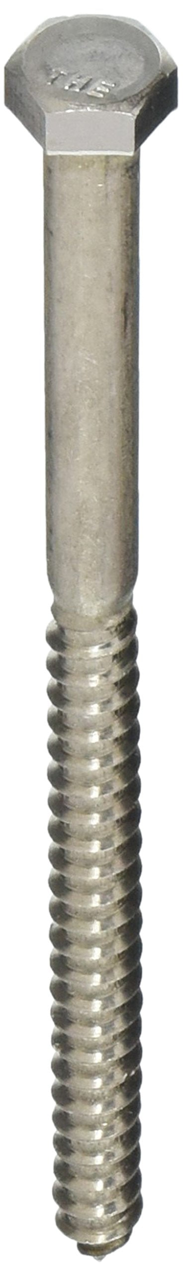 The Hillman Group 832078 3/8 x 6-Inch Stainless Steel Hex Lag Screw, 25-Pack