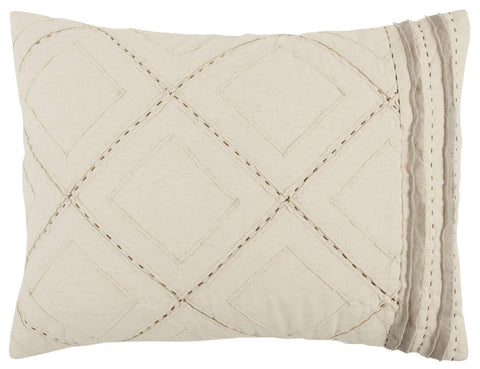 Rizzy Home | BQ4526 | Polyester Quilt | 90"x92" Brown/Neutral/ Geometric