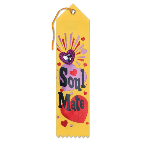 Beistle Soul Mate Jeweled Ribbon Party Favors, 2 by 8-Inch, 6 Per Package