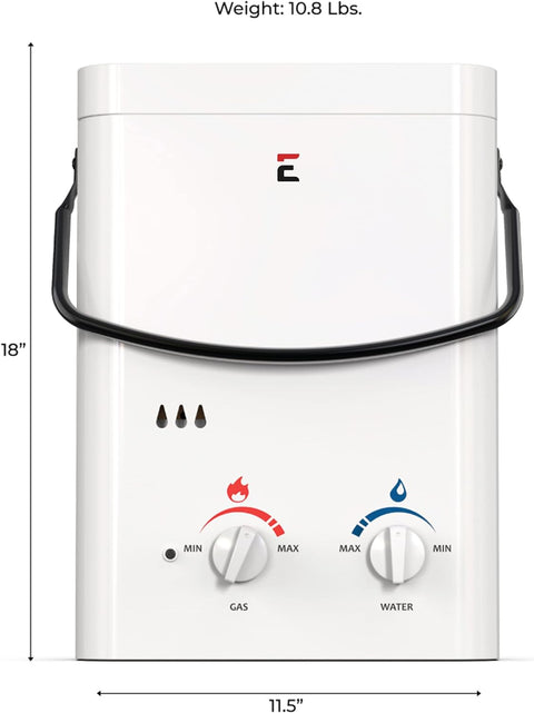 Eccotemp L5 Portable Outdoor Tankless Water Heater w/ EccoFlo Diaphragm 12V Pump and Strainer