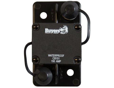 Buyers Products CB151 150 Amp Circuit Breaker with Manual Auto Reset Reset with Large Frame, Protect Accessory Circuits, Electrical Equipment for Dump Hoists, Salt Spreaders & More