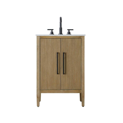 Elegant Kitchen and Bath 24" Single Bathroom Vanity in Linen Oak