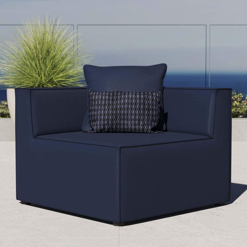 Modway EEI-4210-NAV Saybrook Patio Corner Chair in Navy