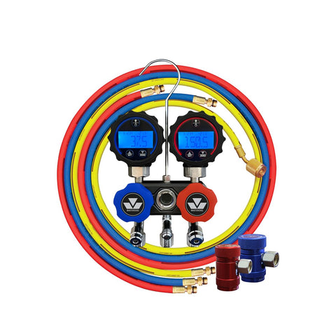 Black series 1234YF Digital minifold gauge set