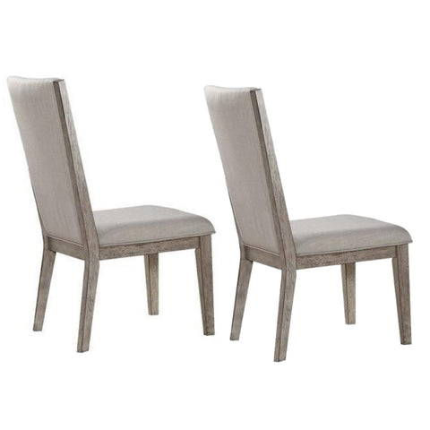 ACME Furniture Rocky Side Chair, Set of 2, Fabric/Gray Oak
