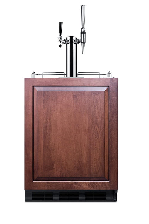 Summit 24" Nitro Cold Brew/Cold Brew Kegerator, Combination Dual Tap Kit, ADA Compliant, Panel Ready* - SBC58BLBIADAIFCMTWIN *Panels Not Included