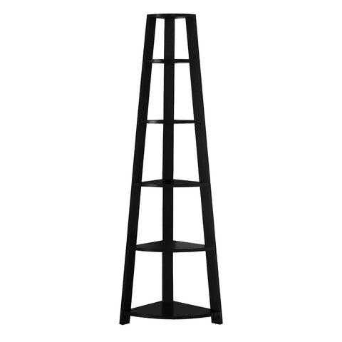 Monarch Specialties , Corner Bookcase, Black, 72"H
