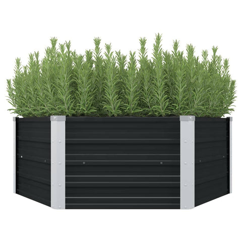 vidaXL , Garden and Terrace, Industrial, Durable, Hexagonal Planter, Galvanized Container, Modern Raised Bed, Urban