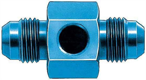 Aeroquip FCM2184 Blue Anodized Aluminum In-Line Fuel Pressure Adapter
