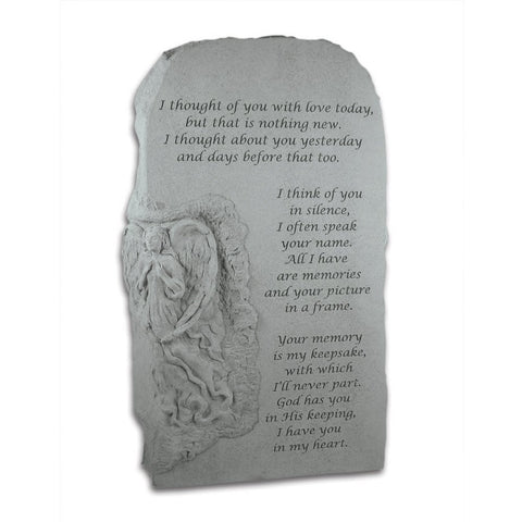 Design Toscano I Thought of You with Love: Angel Cast Stone Memorial Garden Marker
