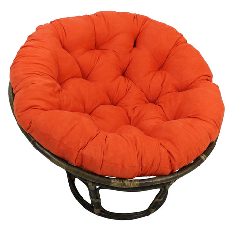 International Caravan Furniture Piece Rattan 42-Inch Papasan Chair with Micro Suede Cushion