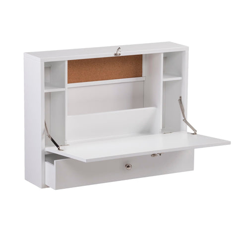 Wall Mount Folding Laptop Desk - White