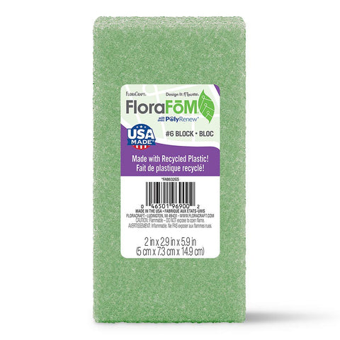 FloraCraft FloraF?M Block 2 Inch x 2.9 Inch x 5.9 Inch Green