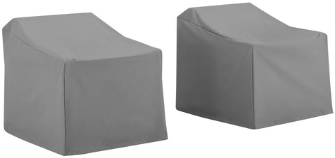 2Pc Outdoor Chair Furniture Cover Set Gray - 2 Chairs