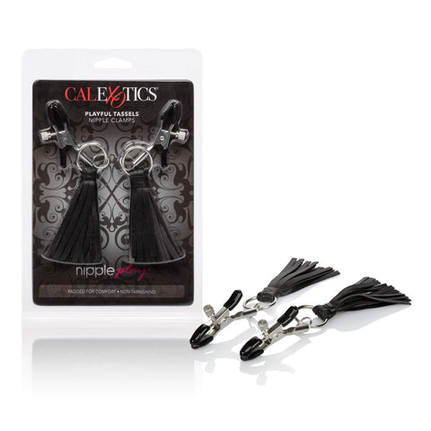CalExotics Nipple Play Playful Tassels Nipple Clamps - Black