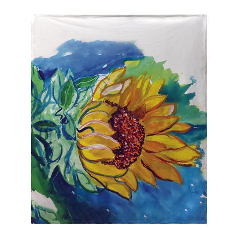 Betsy Drake Interiors Windy Sunflower Fleece Blanket