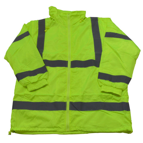 Petra Roc LWB-C3-3XL ANSI Class 3 Wind Breaker Jacket, XXX-Large, Lime