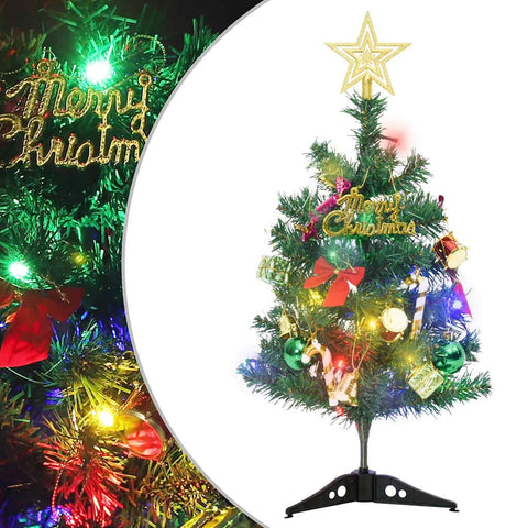 vidaXL Mini Artificial Christmas Tree Green PVC Small