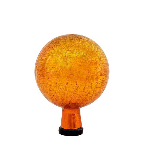 Achla Designs 6-Inch Crackle Gazing Globe Ball, Mandarin
