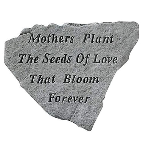 Oakestry Mothers Plant The Seeds of Love Cast Stone Memorial Garden Marker Heartfelt Outdoor Tribute Stone for Mom, Mother’s Day Gift, Garden Décor, Remembrance Keepsake