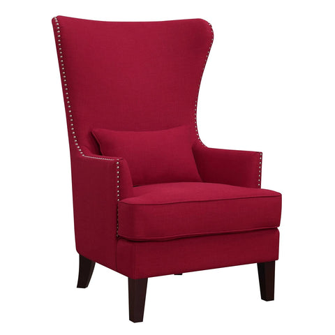 Picket House Furnishings Kegan Polyester Upholstered Accent Chair in Berry