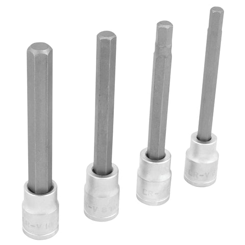 Performance Tool W86022 4pc 3/8-Inch Drive Long Brake Caliper Metric Bit Set